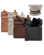 Load image into Gallery viewer, Leather crossbody with phone pocket
