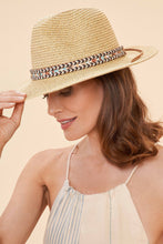 Load image into Gallery viewer, Thalia Hat - Vanilla with Chevron Shimmer
