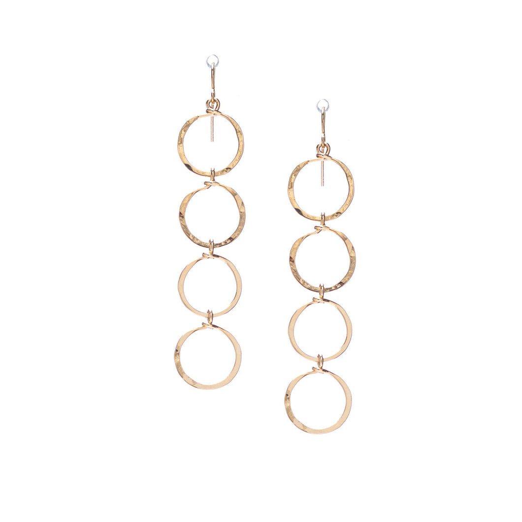 Hammered Gold Plated Earrings