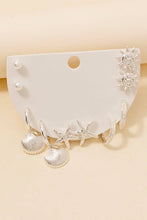 Load image into Gallery viewer, Pearl Sea Life And Sun Earrings Set
