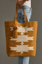 Load image into Gallery viewer, Camel &amp; Cream Aztec Tote
