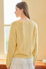 Load image into Gallery viewer, Scalloped Hem Cardigan with Floral Embroidery
