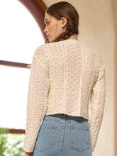 Load image into Gallery viewer, White Cardigan with Bow Embellishments
