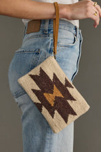 Load image into Gallery viewer, Cream, Brown &amp; Tan Western Wristlet
