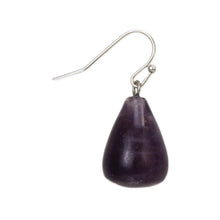 Load image into Gallery viewer, Just a Drop Amethyst Stone Teardrop Earrings
