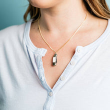Load image into Gallery viewer, Small Bone Handled Knife on Short Gold Chain Necklace
