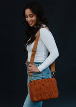 Load image into Gallery viewer, Rust Cable Knit Crossbody
