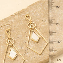 Load image into Gallery viewer, Gold Dipped Layered Mother Of Pearl Dangle Earrings
