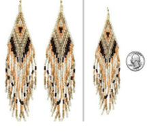 Load image into Gallery viewer, Native Style Beaded Waterfall Drop Dangle Hook Earrings
