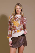 Load image into Gallery viewer, A jacquard knit pullover sweater
