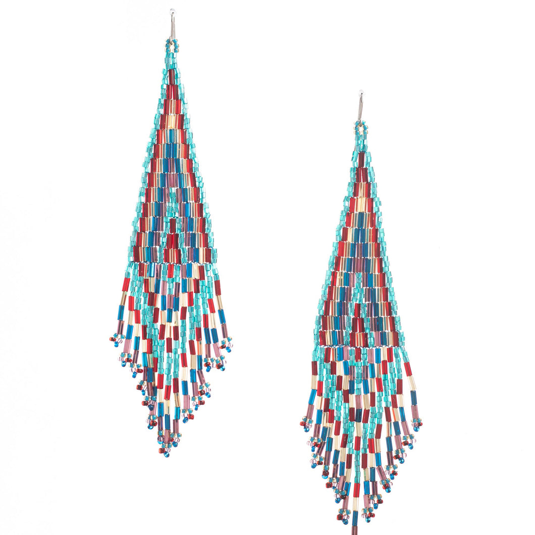 Handmade Southwest boho beaded earrings