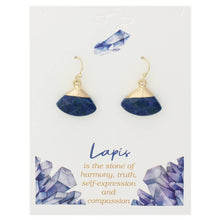 Load image into Gallery viewer, Gold Dipped Luxury Lapis Earrings
