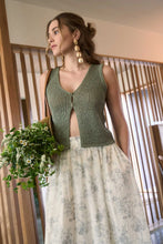 Load image into Gallery viewer, V Neck Front Button Crochet Knit Vest
