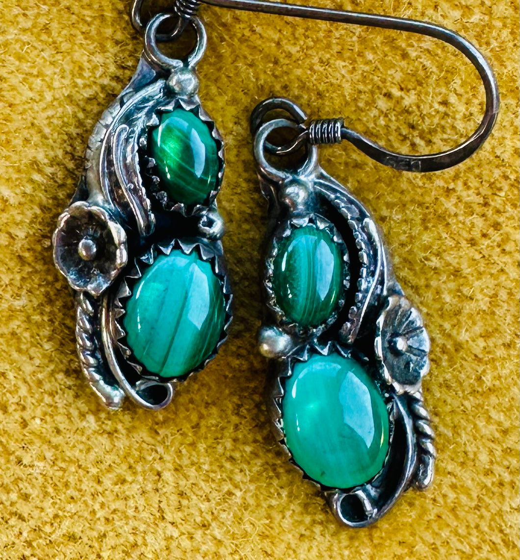 Vintage Malachite Earrings