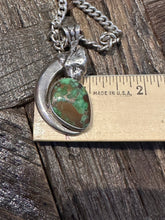 Load image into Gallery viewer, Vintage Green Copper Turquoise Pendant
