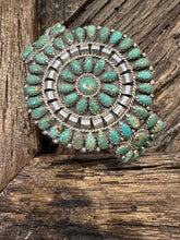 Load image into Gallery viewer, Vintage Turquoise Petit Point Cuff
