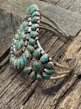 Load image into Gallery viewer, Vintage Turquoise Petit Point Cuff
