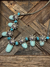 Load image into Gallery viewer, Vintage Turquoise Zuni Sun face Necklace
