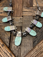 Load image into Gallery viewer, Vintage Turquoise Zuni Sun face Necklace
