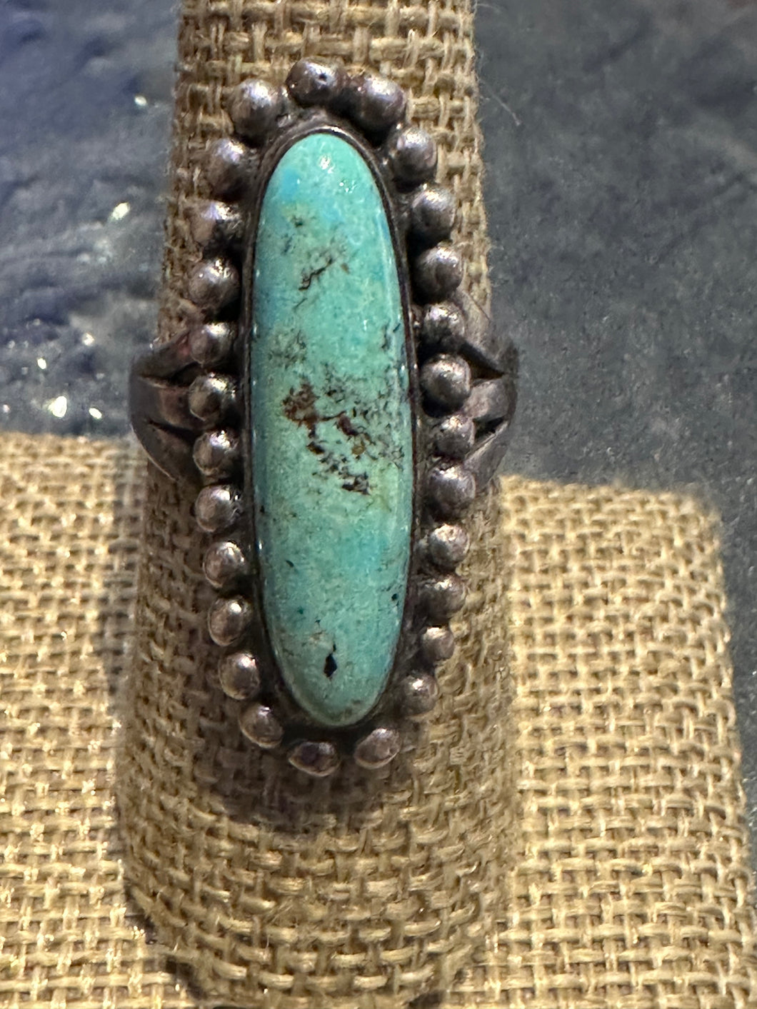 Vintage Oval Turquoise Ring