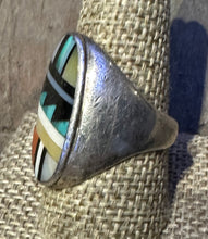 Load image into Gallery viewer, Old Pawn Zuni Inlay Ring
