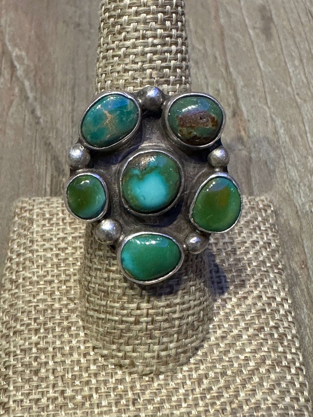 Old Pawn green turquoise ring