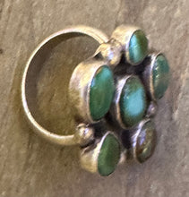 Load image into Gallery viewer, Old Pawn green turquoise ring
