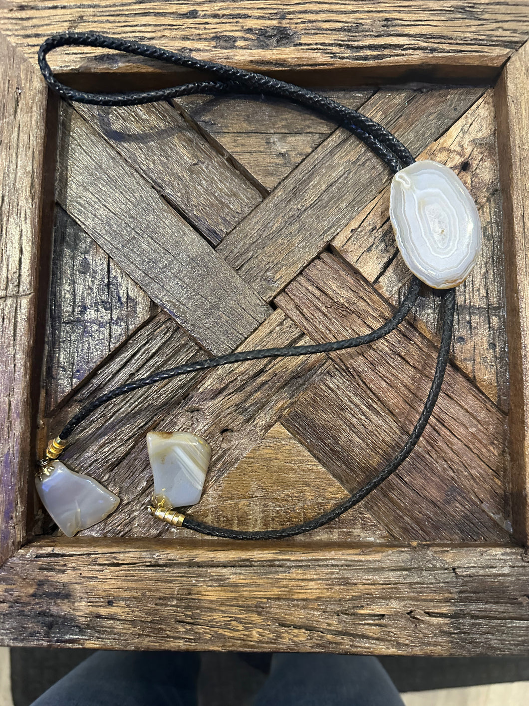 Vintage Agate Bolo