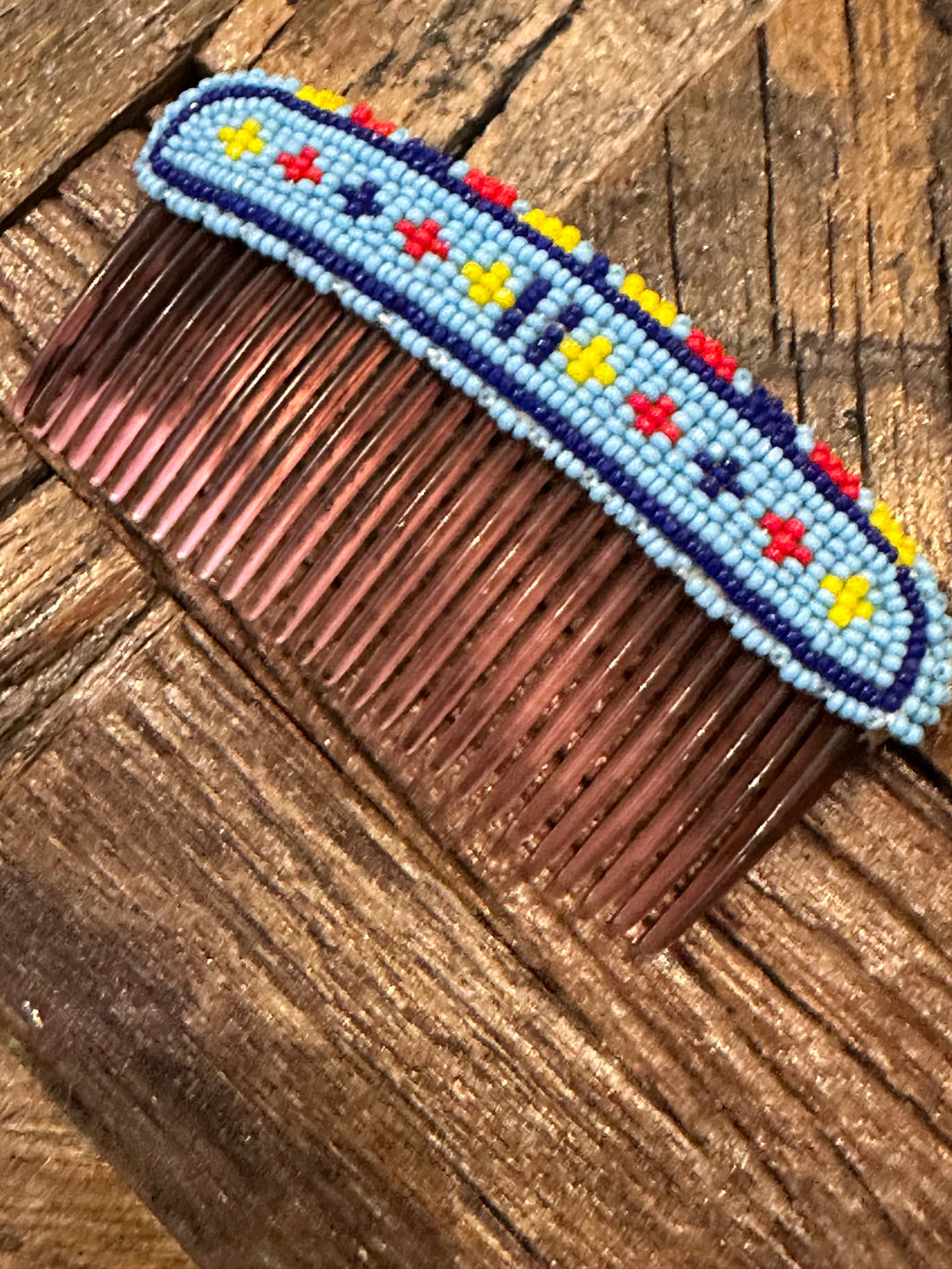 Vintage Navajo Beaded Hair Comb