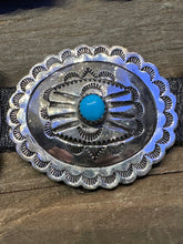 Load image into Gallery viewer, Old Pawn Concho Turquoise Belt
