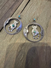 Load image into Gallery viewer, Old Pawn Navajo Scorpion Turquoise Earrings
