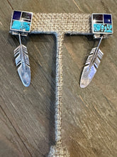 Load image into Gallery viewer, Old Pawn Zuni Inlay with Feather
