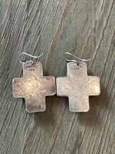 Load image into Gallery viewer, Old Pawn sterling silver cross earrings
