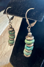 Load image into Gallery viewer, Old Pawn Lever back turquoise earrings
