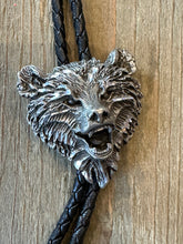Load image into Gallery viewer, Vintage Diamond Cut Bear Face Bolo
