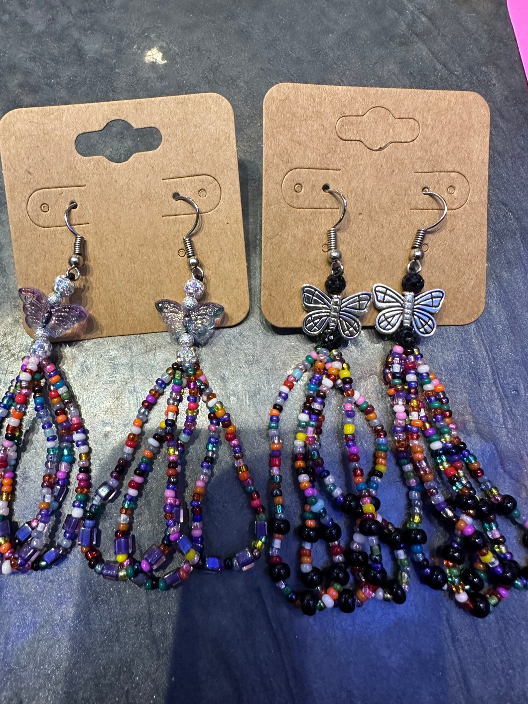 Butterfly Beaded Earrings