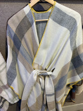 Load image into Gallery viewer, Plaid Belted Poncho
