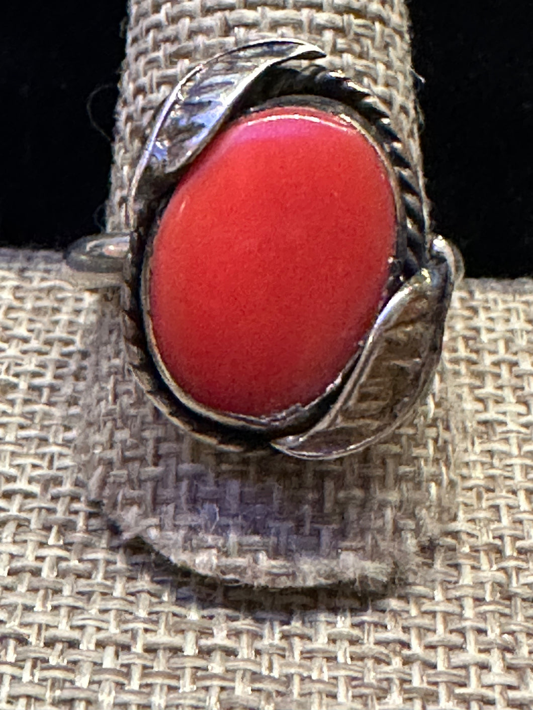 Vintage Red Coral Ring