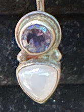 Load image into Gallery viewer, Vintage Mother of Pearl &amp; Amethyst Earrings
