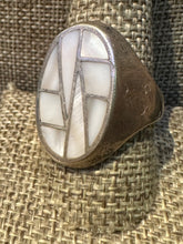 Load image into Gallery viewer, Vintage Mother of Pearl Zuni Inlay Ring
