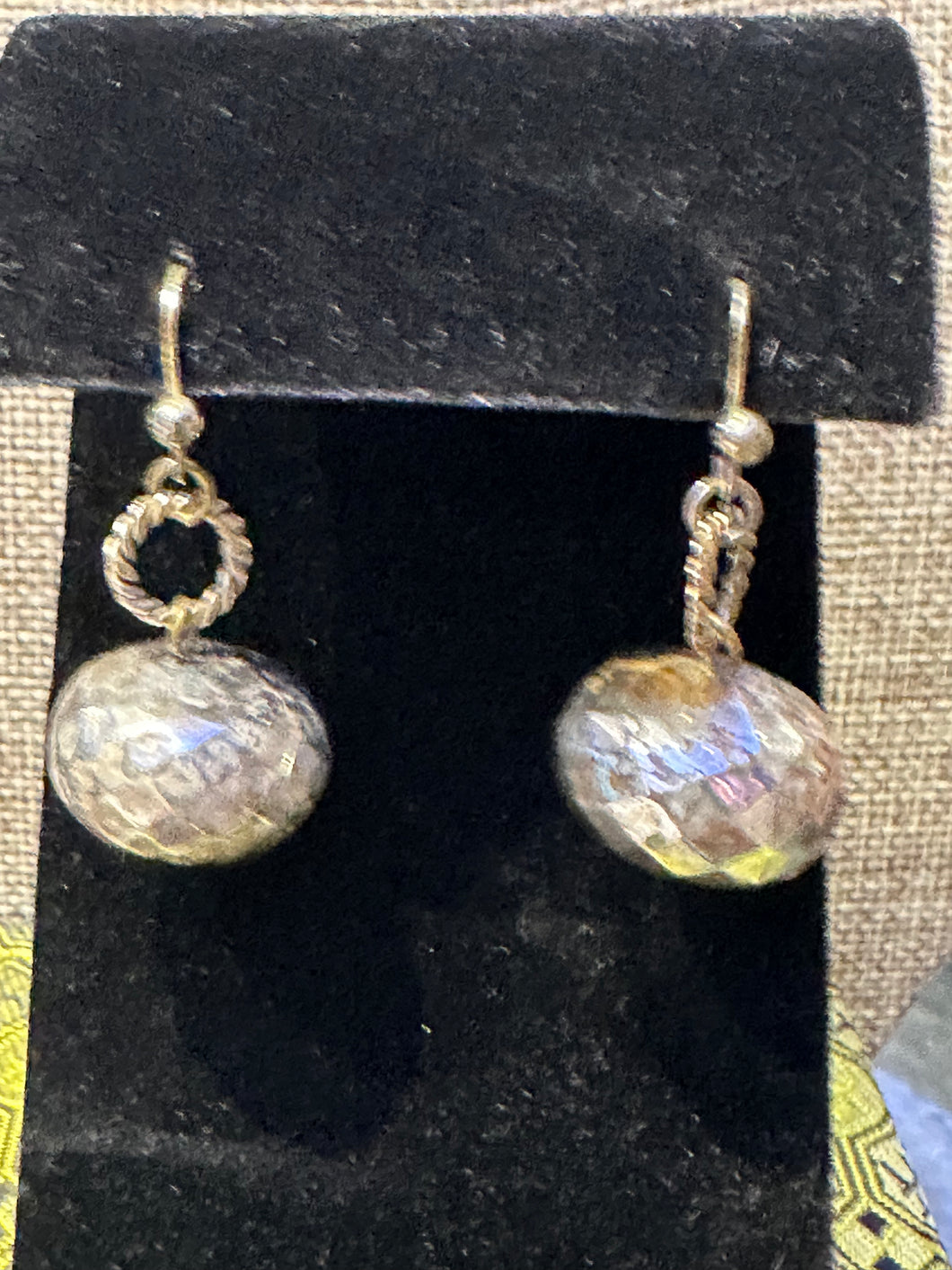 Vintage Dangle Sterling Ball Earrings