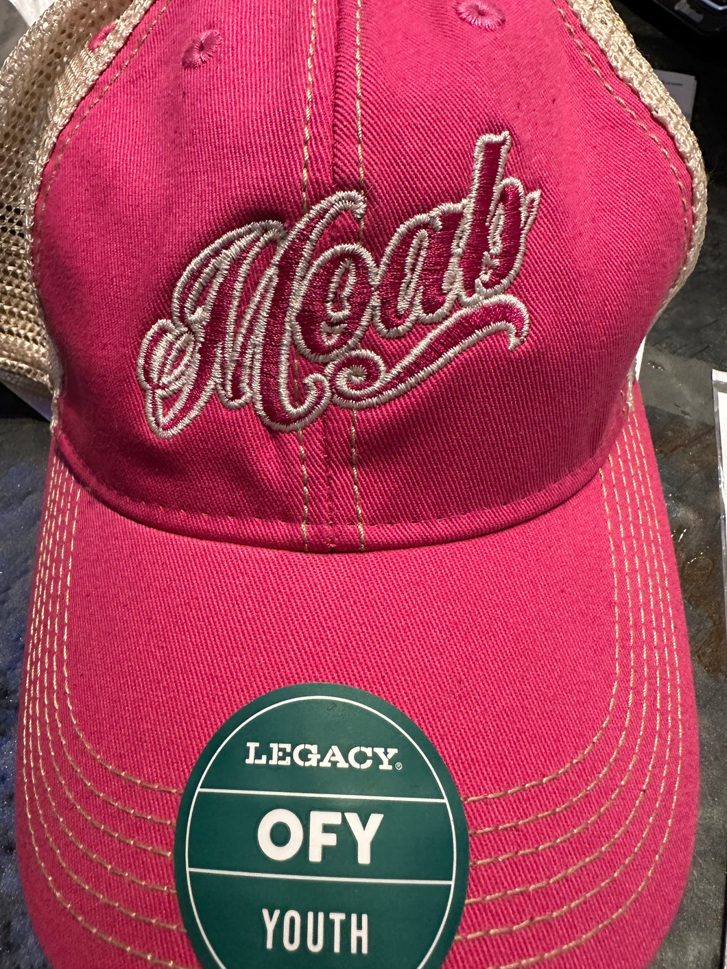 Youth Mesh Back Cap- PINK