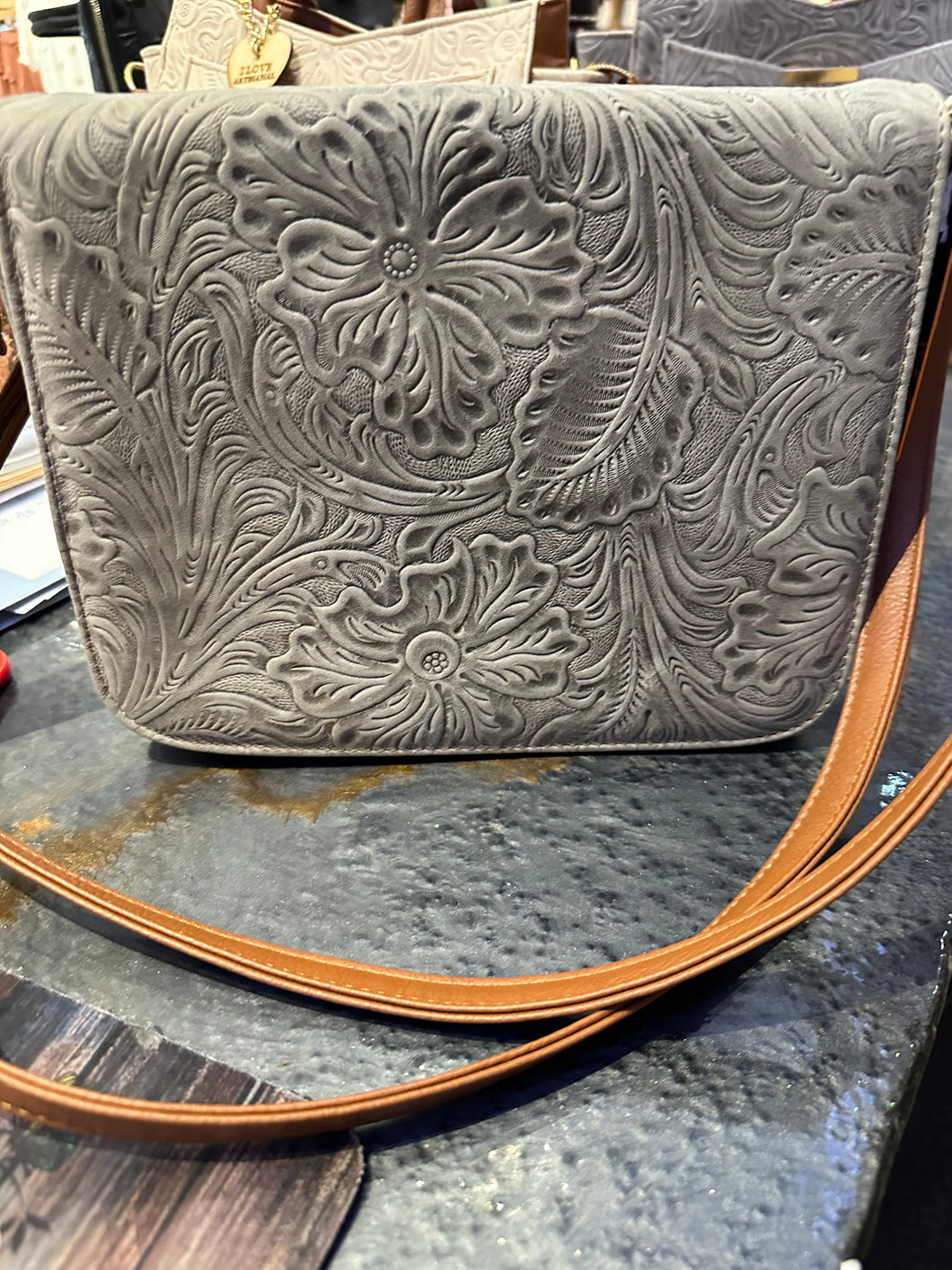 Hand Tooled Leather Crossbody
