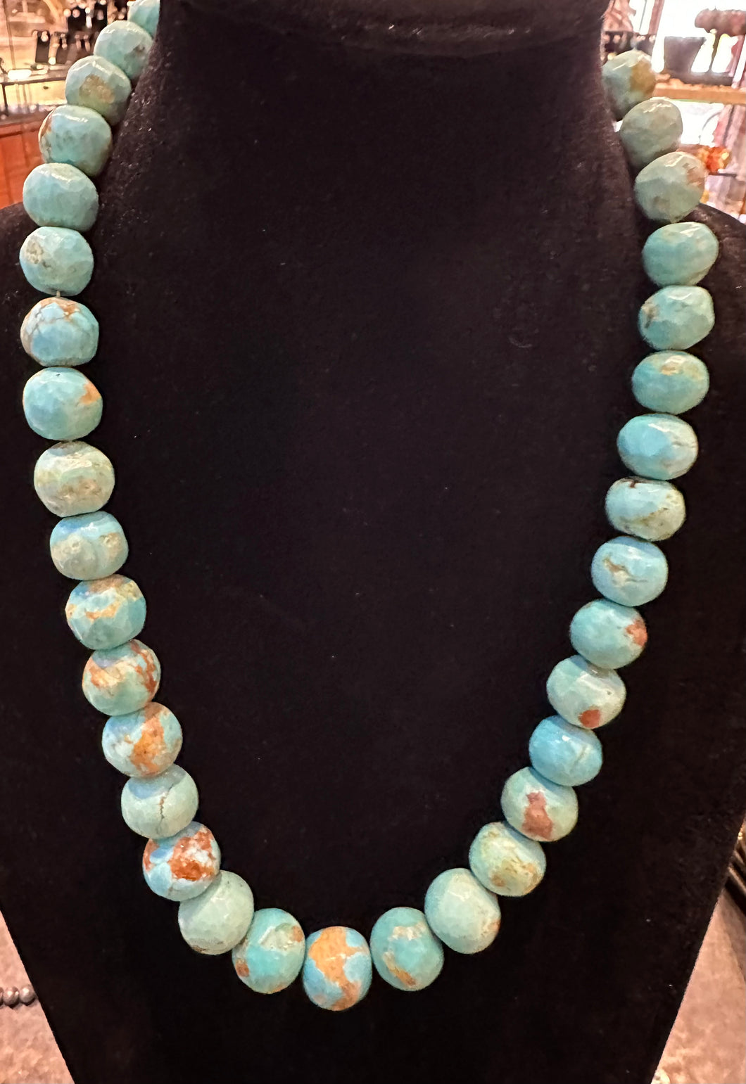 Vintage Large Turquoise Bead Necklace