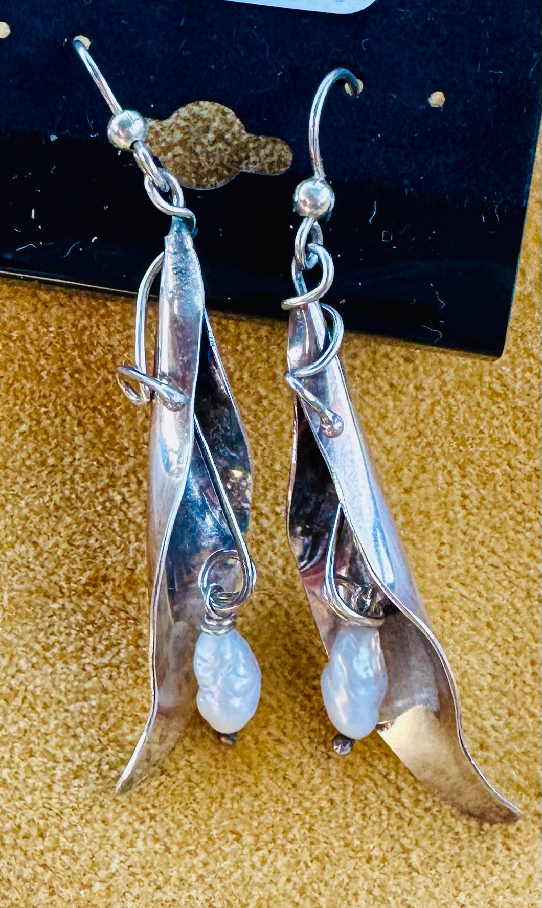 Vintage Silver & Freshwater Pearl Earrings