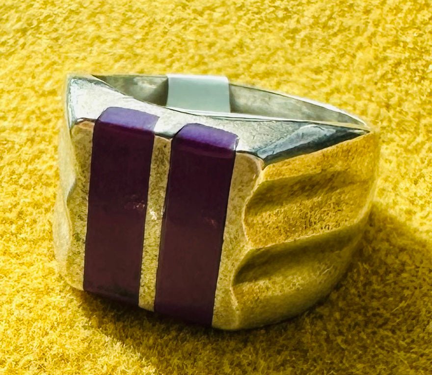 Vintage Zuni Sugilite Inlay Ring