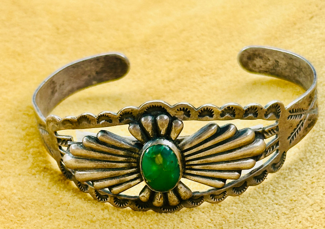 Vintage Fred Harvey Turquoise Cuff