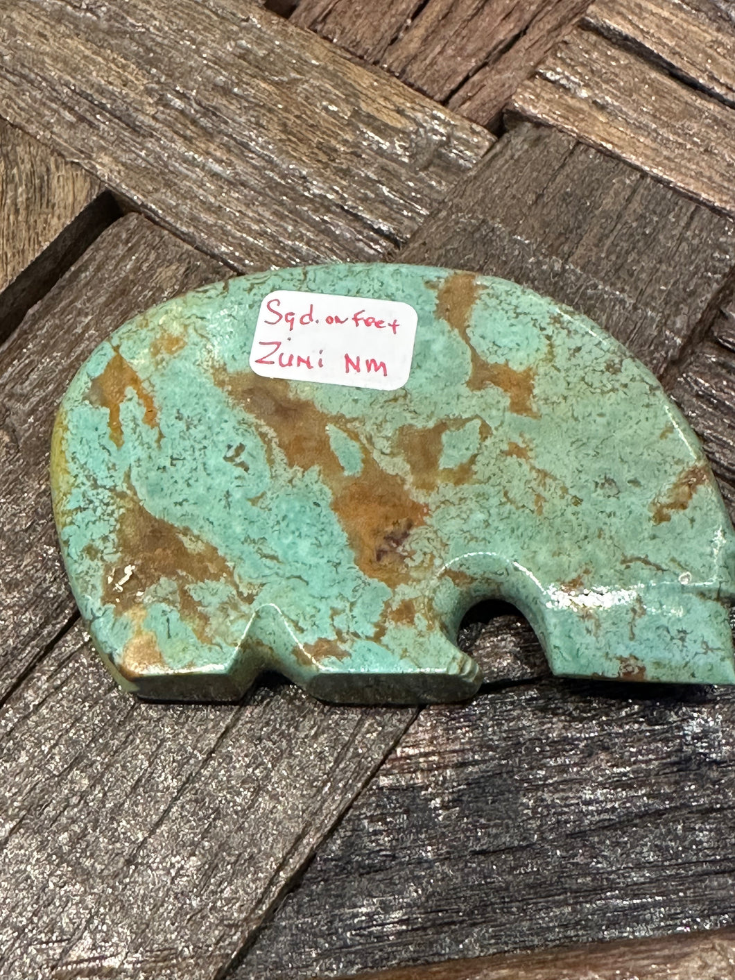 Vintage Turquoise Zuni Fetish Bear