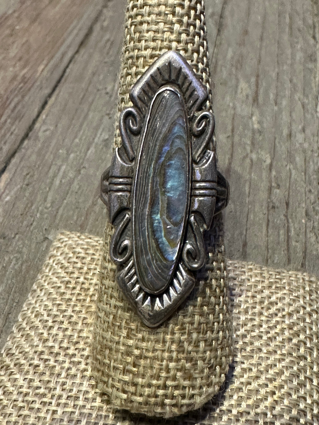 Old Pawn Abalone Ring