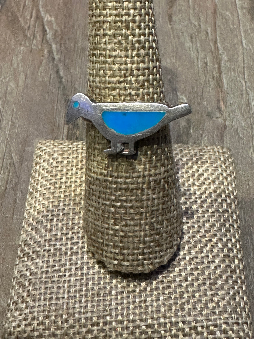 Old Pawn Turquoise Inlay Ring